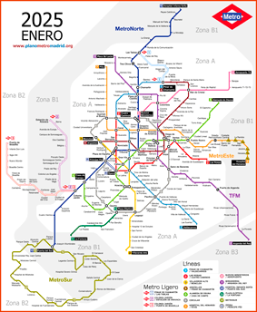 Madrid metro map